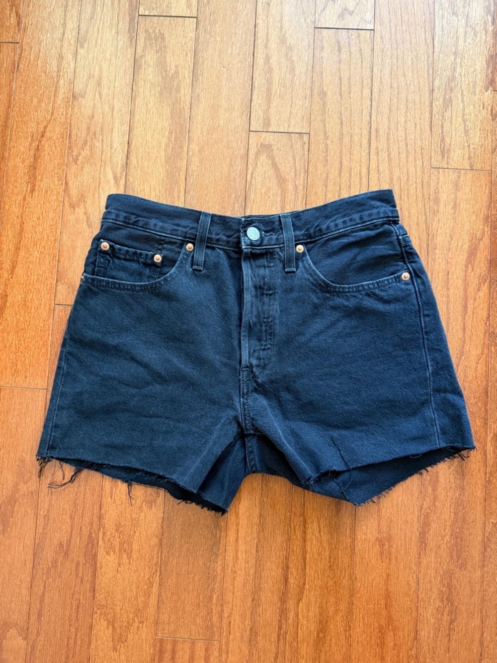 Levi's 501 Black Denim Women's Shorts